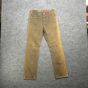 Altamont Wilshire Slouch Fit Jeans Mens Brown Denim Stretch Button Fly - 28x28.5
